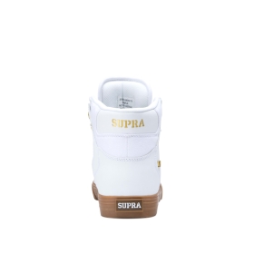 Supra Mens VAIDER High Top Shoes White/Gold/lt Gum | US-18466